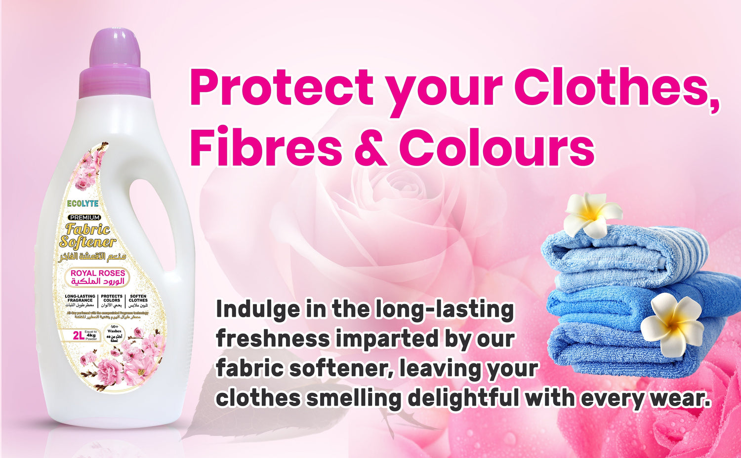 Enhance Softness and Freshness with Ecolyte+ Disinfectant Fabric Softener: Your Laundry Care Essential - ECOLYTE+