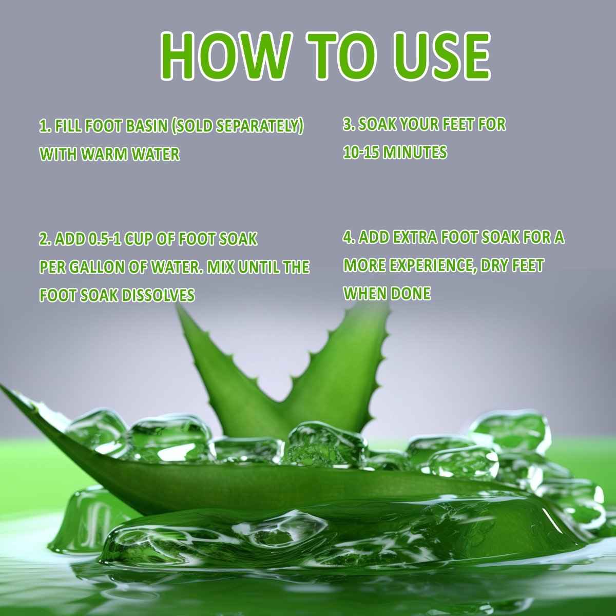 Foot Soak with Aloe Vera for Relaxation and Wellness