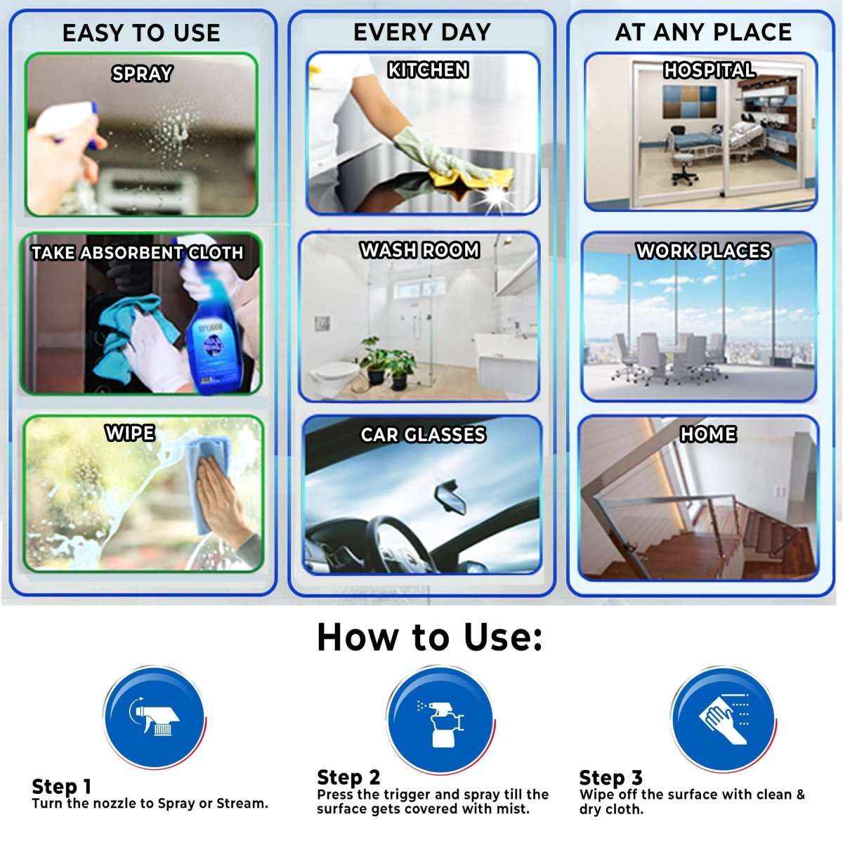 Glass Cleaner - Streak-Free Shine for Crystal Clear Surfaces