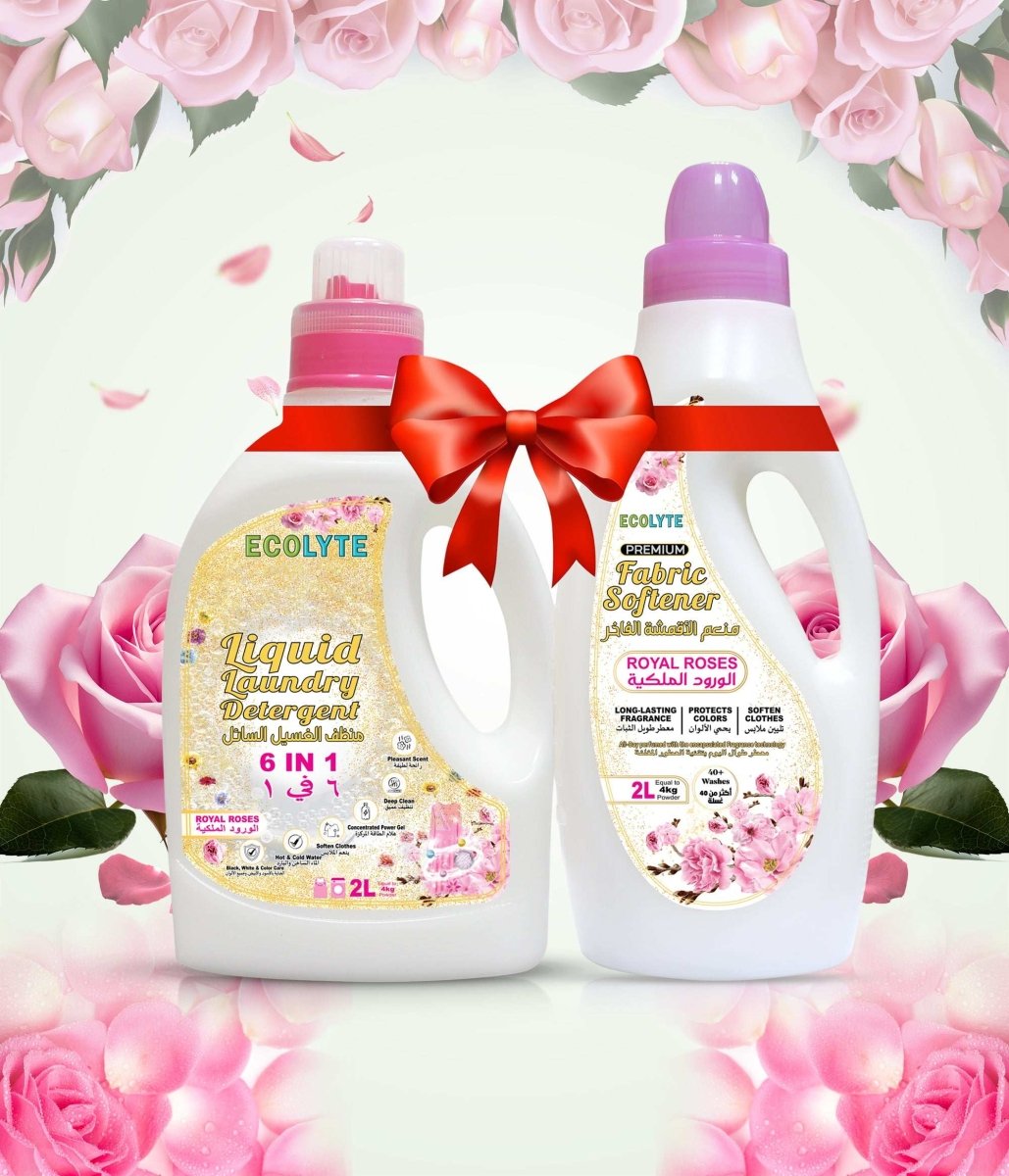 Liquid Laundry Detergent & Fabric Softener Bundle - (2 Liter, Pack of 2) - Ecolyte Plus