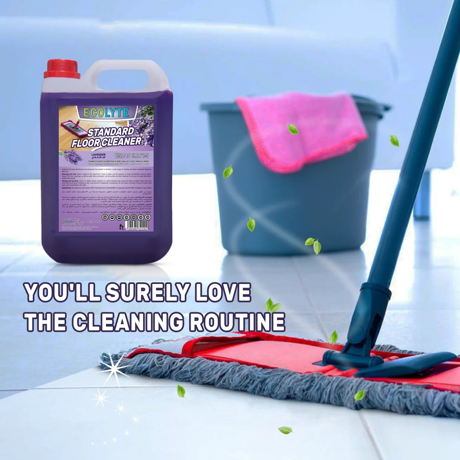 Standard Floor Cleaner (Lavender, 5 Liter) - Ecolyte Plus