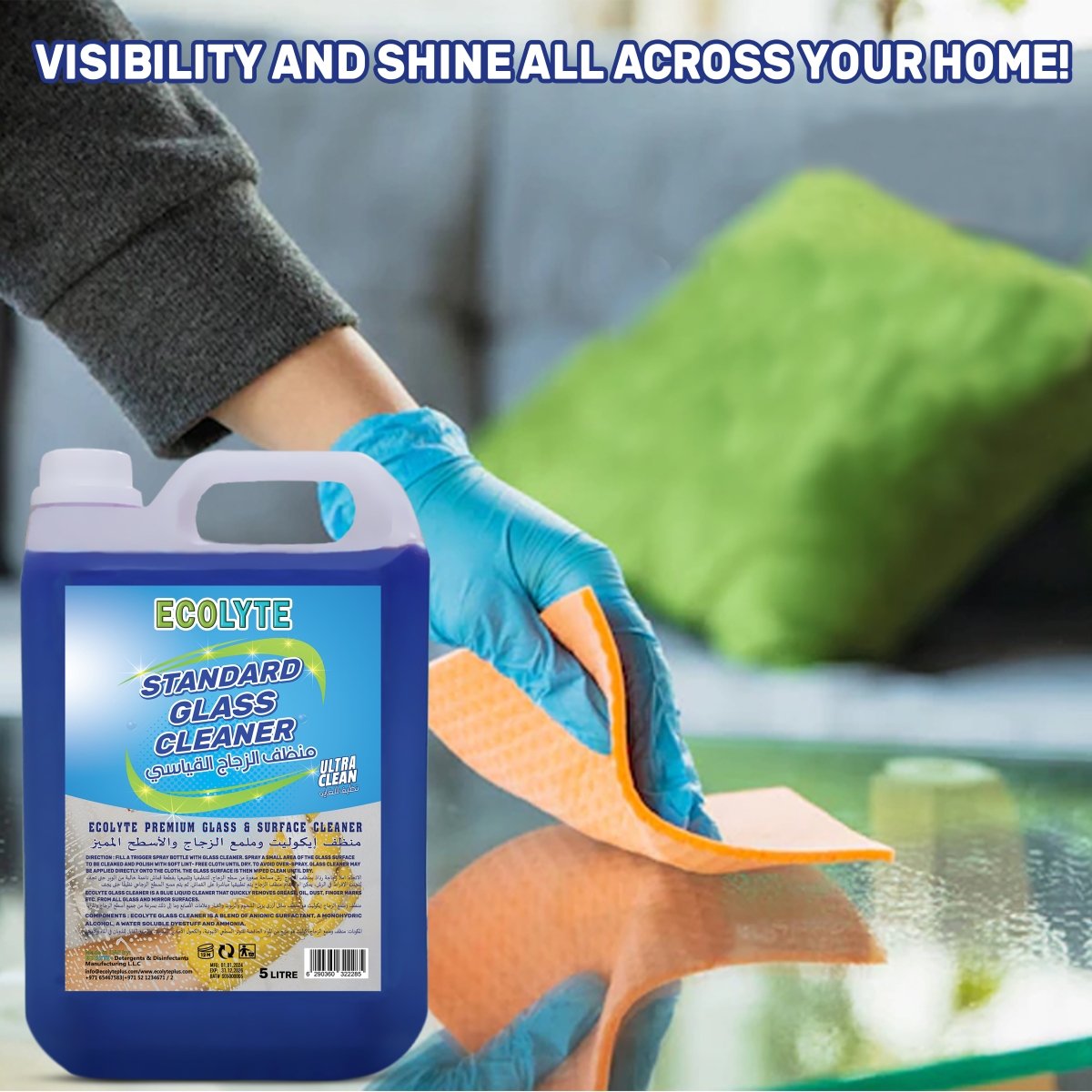 Standard Glass Cleaner - 5 Liter - Ecolyte Plus