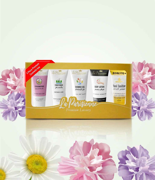 Travel Toiletries Set - 30ML Travel Box (Shampoo, Conditioner, Shower Gel, Body Lotion)