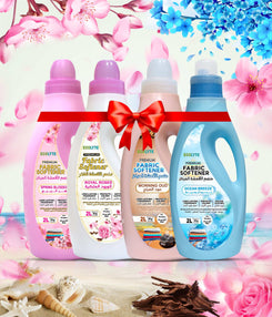 Fabric Softener Bundle - (Ocean Breeze, Spring Blossom, Morning Oud & Royal Roses - 2L+2L+2L+2L, (Pack of 4)