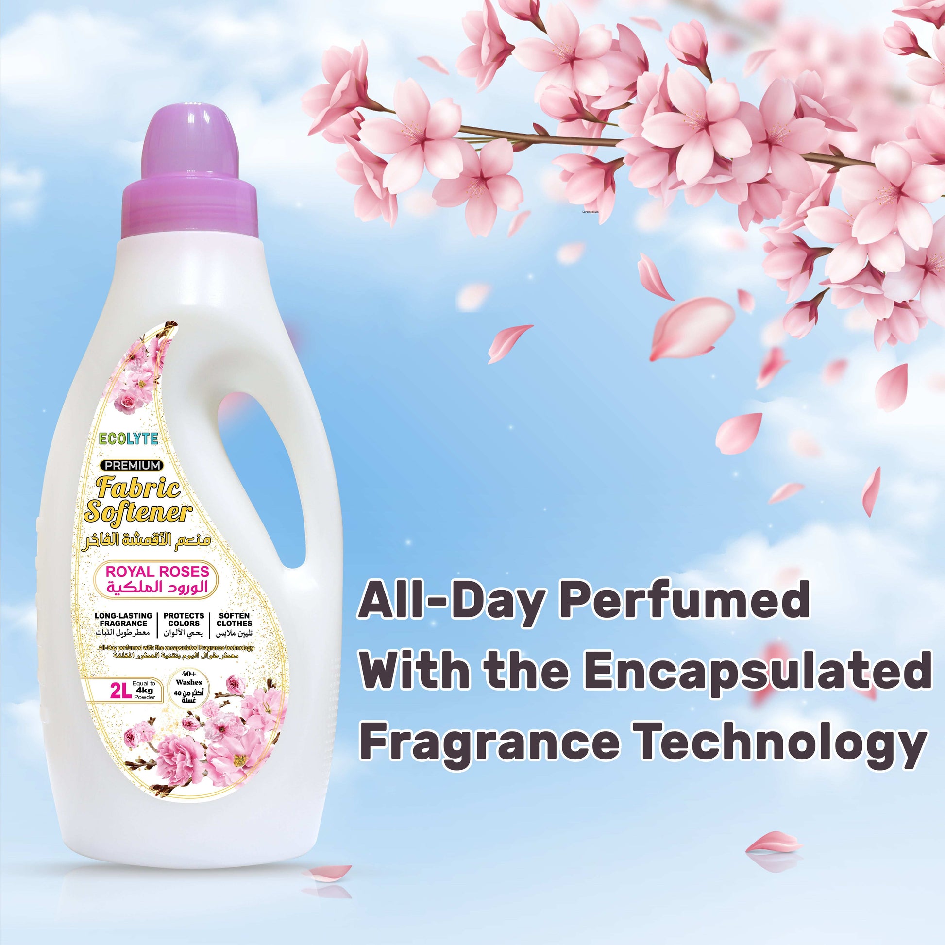 Liquid Laundry Detergent & Fabric Softener Bundle 2L+2L (Pack of 2)