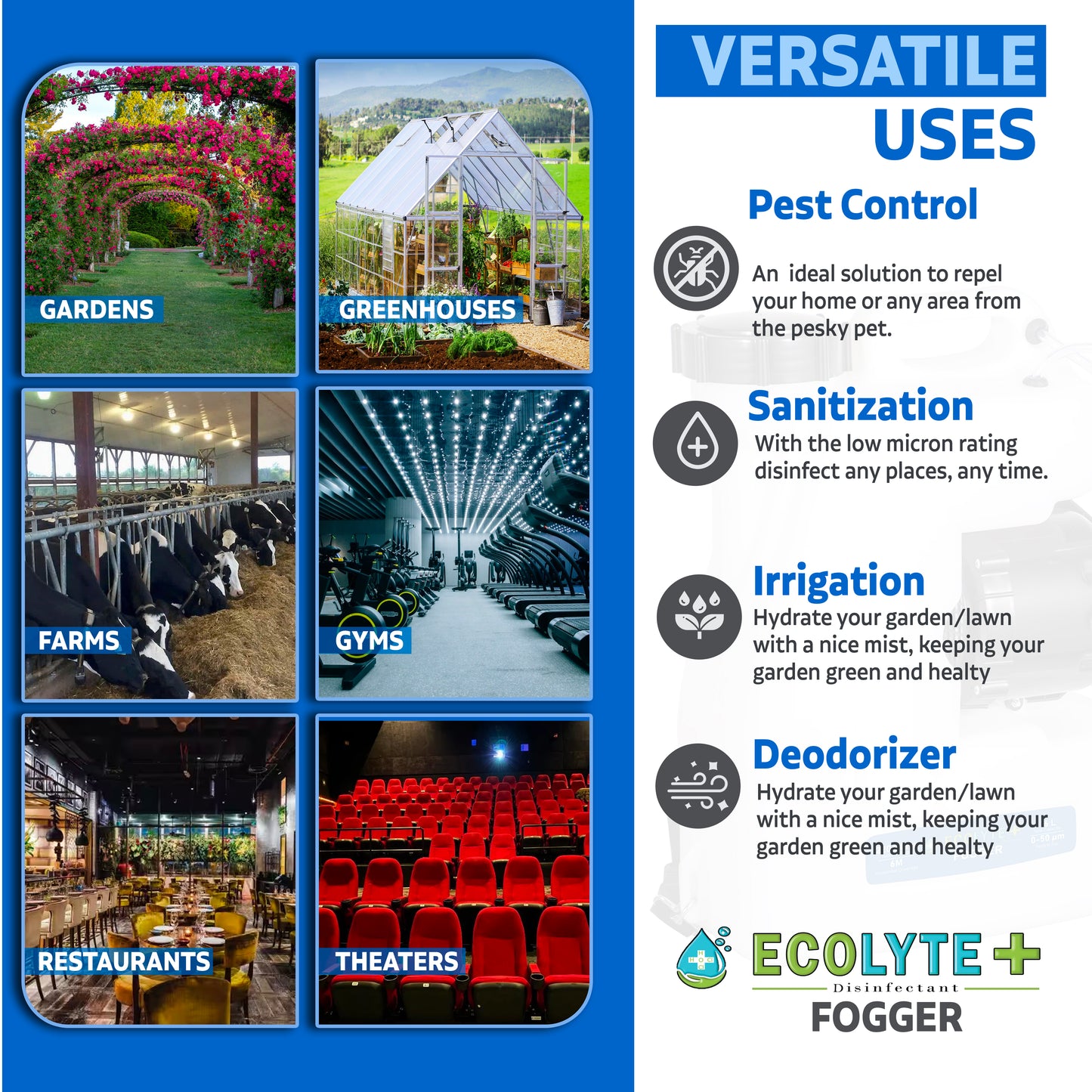 Ecolyte Fogger Machine for Effective Disinfection and Pest Control