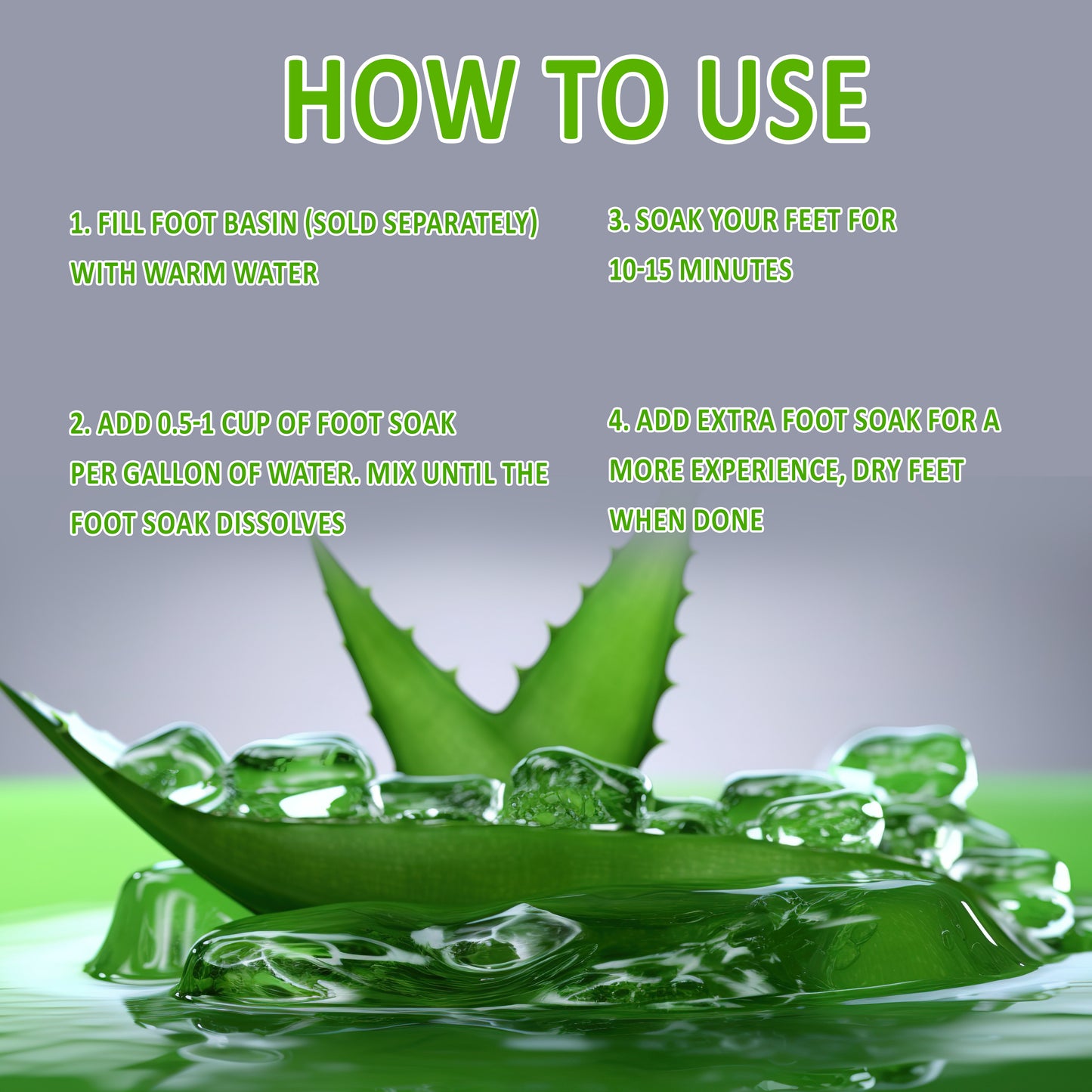 Foot Soak with Aloe Vera