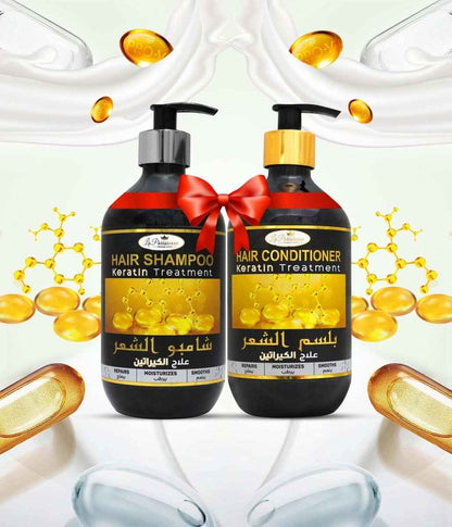 Hair Shampoo and Conditioner Set Bundle for Healthy, Shiny Hair