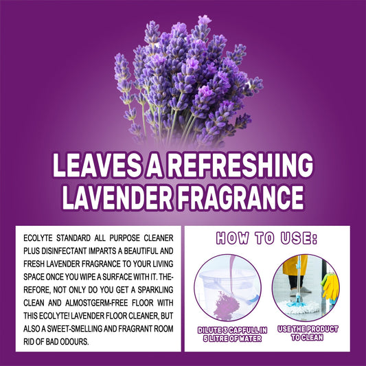 Standard Floor Cleaner (Lavender, 5 Liter) - Ecolyte Plus